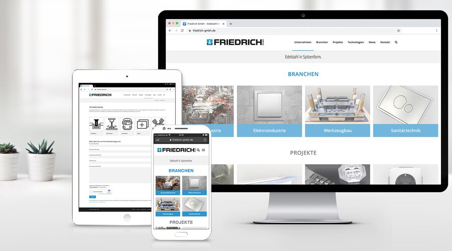 Friedrich GmbH Responsive Webseite