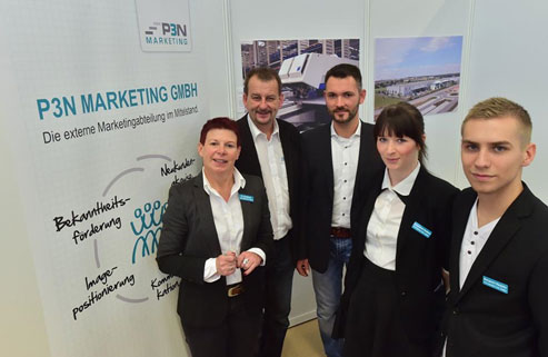 v. l. n. r. Dr. Ina Meinelt (P3N); Lutz Gerhardt, Christopher Reinhard (beide M&V); Anne-Kathrin Kuntzsch, Benjamin Naujoks (beide P3N)