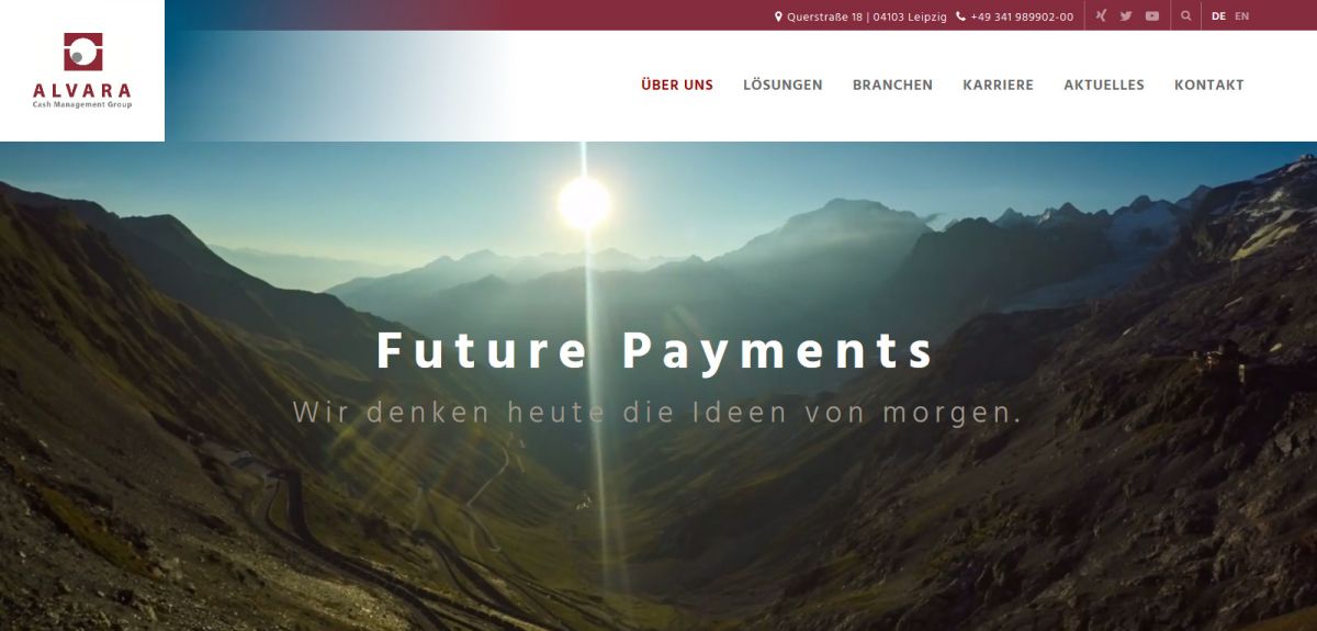 ALVARA Screenshot Webseite